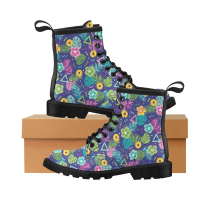 Hawaiian Themed Pattern Print Design H014 Women's Boots
