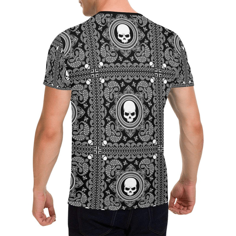 Bandana Skull Print Design LKS303 Men's All Over Print T-shirt