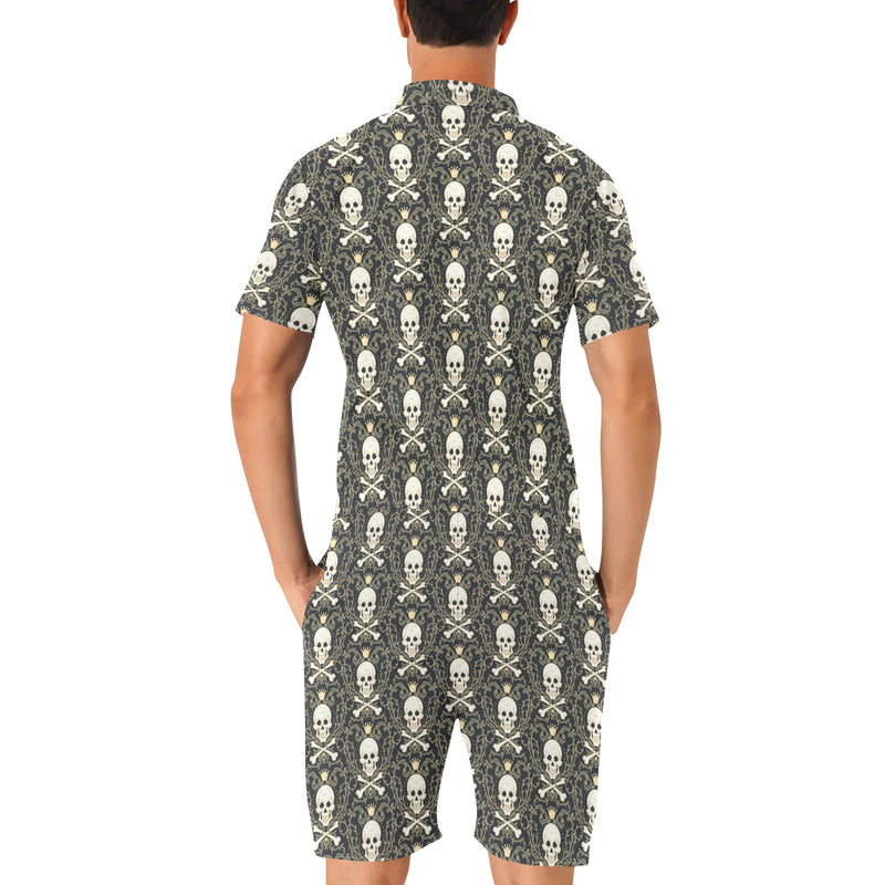 Skull King Print Design LKS307 Men's Romper