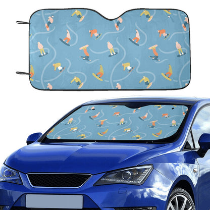 Snowboard Print Design LKS303 Car front Windshield Sun Shade