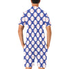 Baseball Blue Background Men's Romper