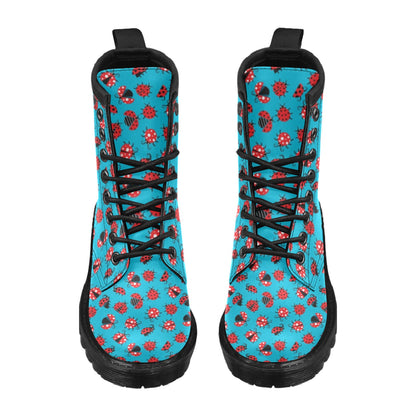 Ladybug Action Print Pattern Women's Boots