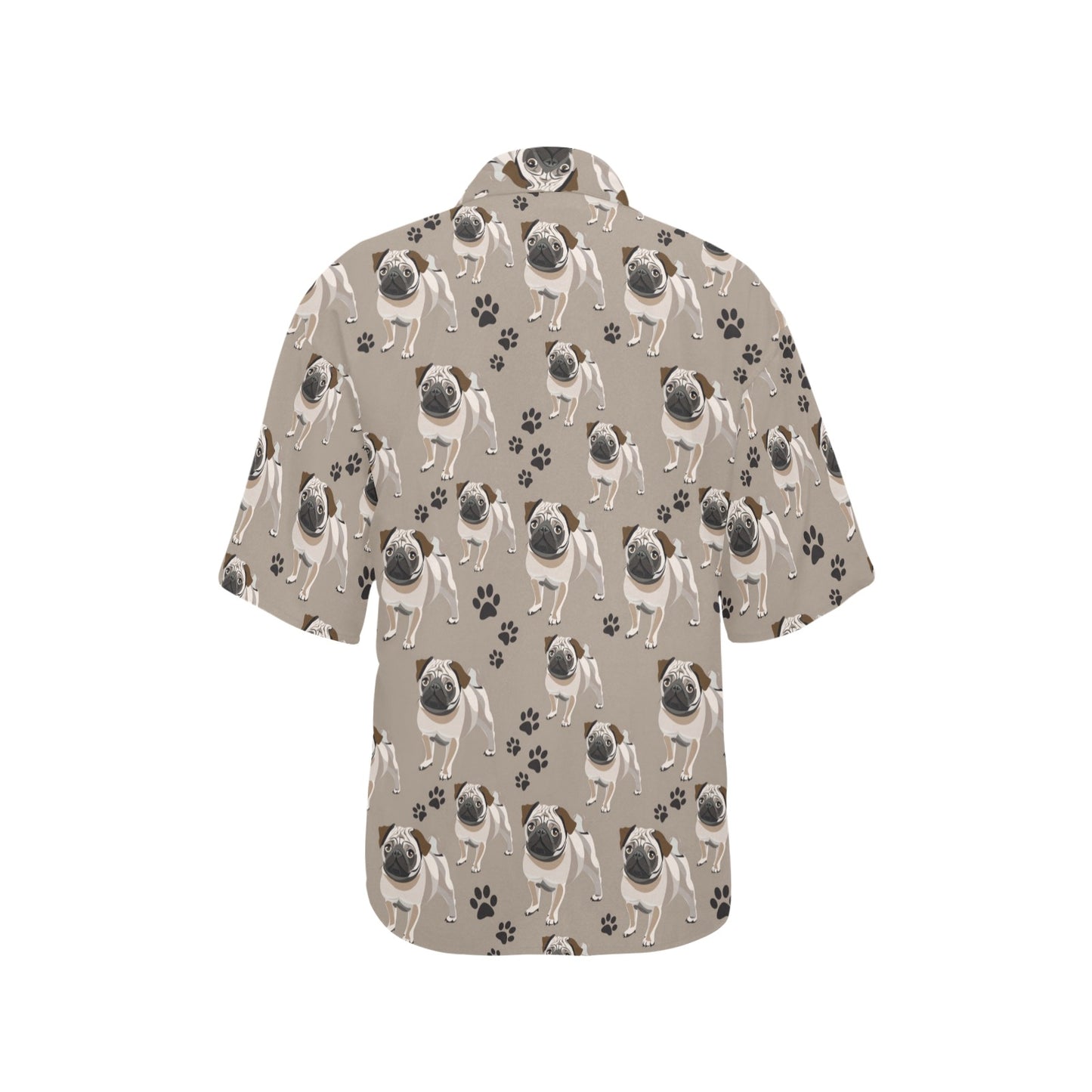 Pug Pattern Print Design A04 Women's Hawaiian Shirt