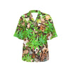 Camouflage Realistic Tree Fresh Print Women's Hawaiian Shirt