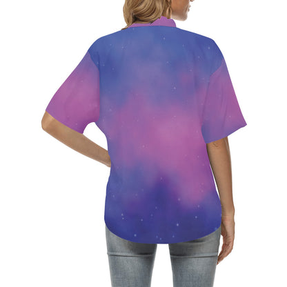 Nebula Pattern Print Design A05 Women's Hawaiian Shirt