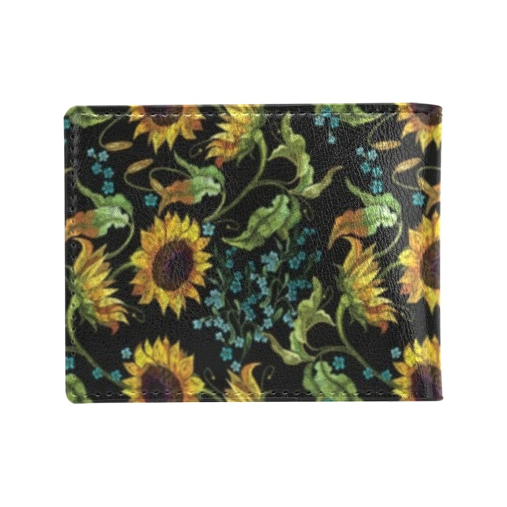 Sunflower Print Design LKS308 Men's ID Card Wallet