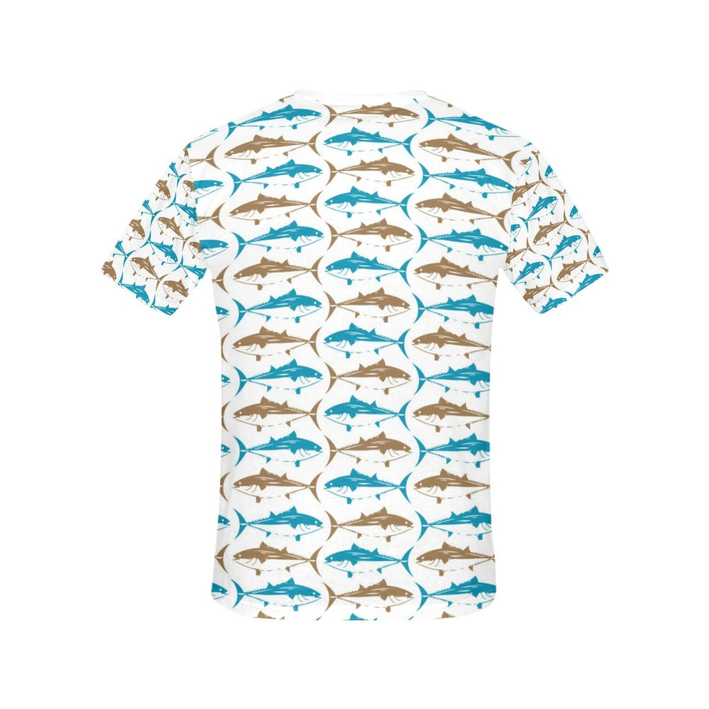 Tuna Fish Print Design LKS301 Women's  T-shirt