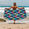 Surfboard Colorful Print Design LKS302 Beach Towel 32" x 71"