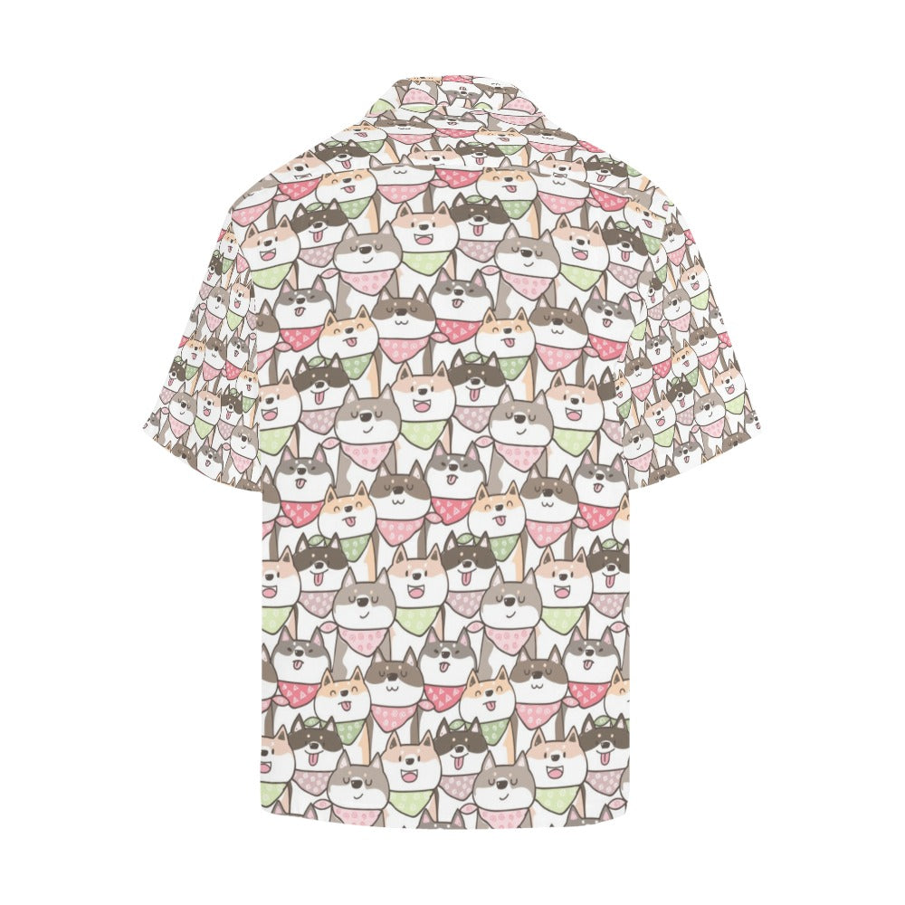 Shiba Inu Print Design LKS305 Men's Hawaiian Shirt