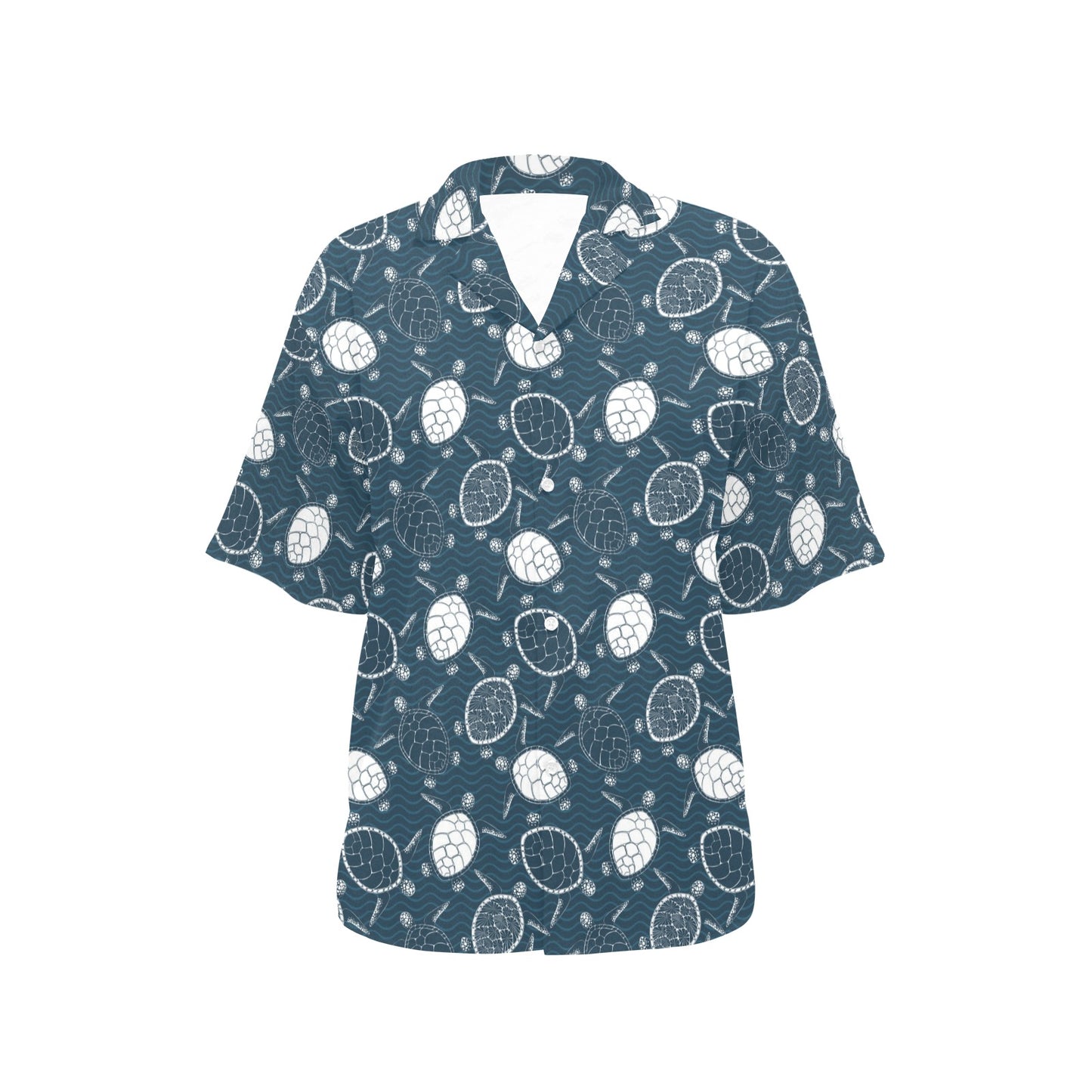 Sea Turtle Print Design LKS3015 Women's Hawaiian Shirt