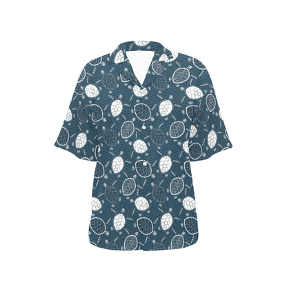 Sea Turtle Print Design LKS3015 Women's Hawaiian Shirt