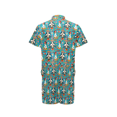 Day of the Dead Old School Girl Design Men's Romper