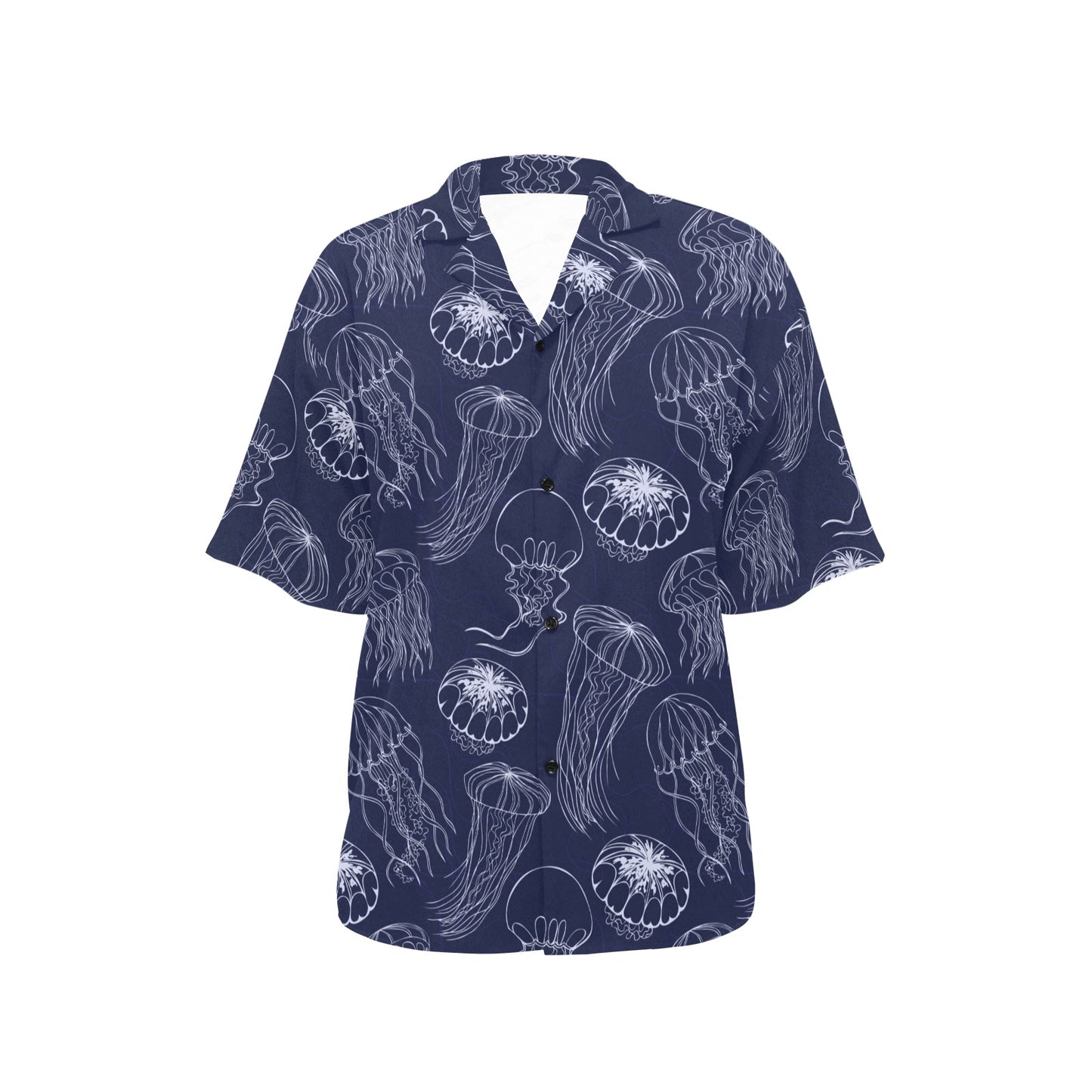 Jellyfish Pattern Print Design 05 Women's Hawaiian Shirt