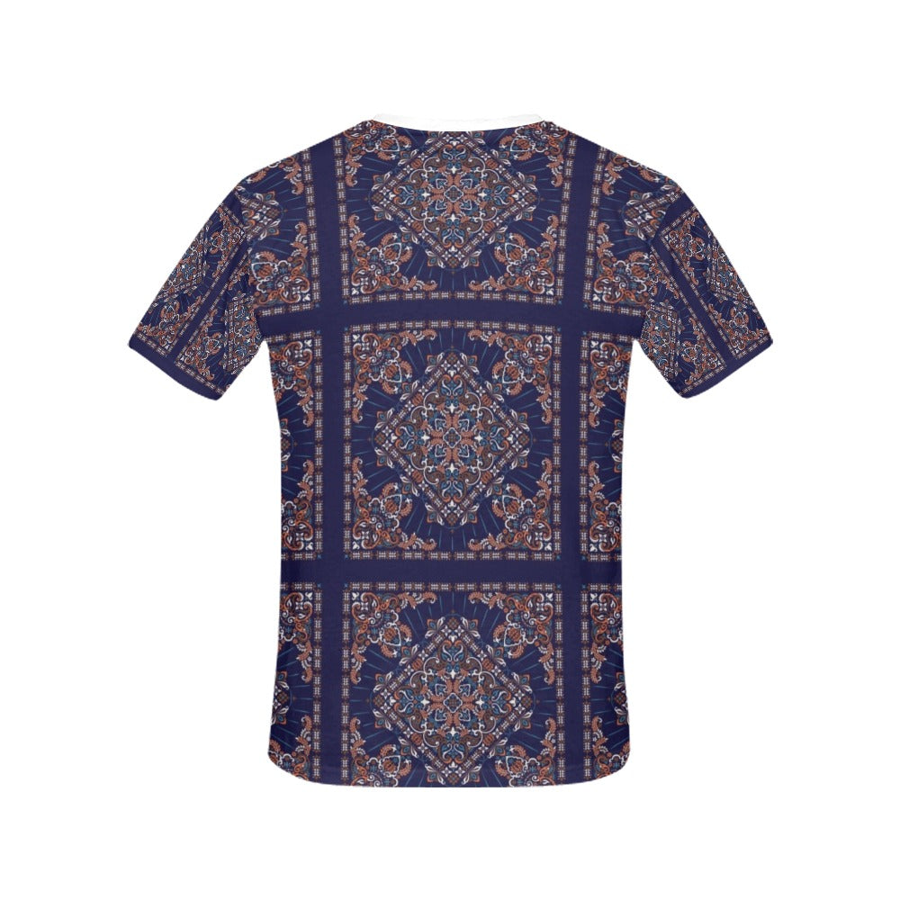 Bandana Print Design LKS3012 Women's  T-shirt