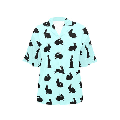 Rabbit Pattern Print Design RB010 Women's Hawaiian Shirt