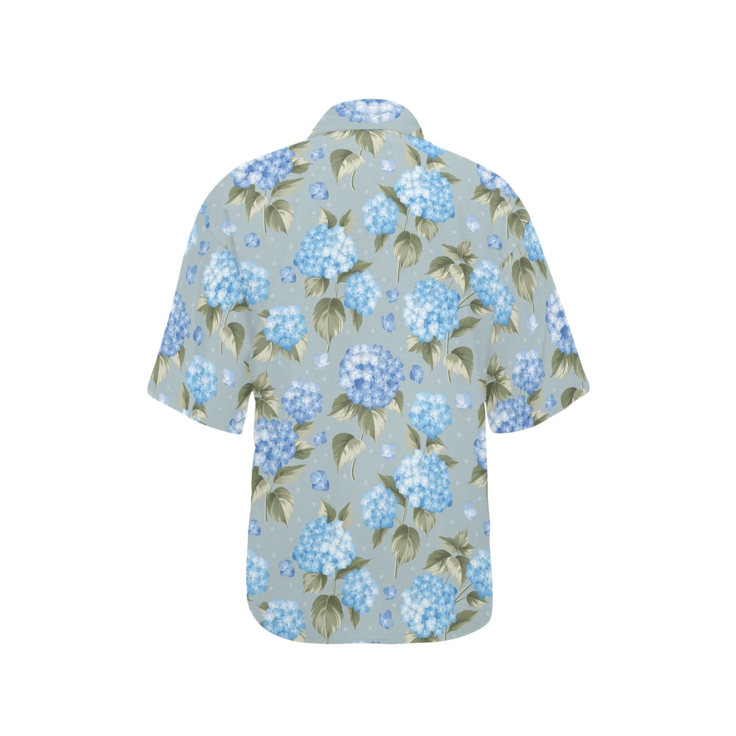 Hydrangea Pattern Print Design 01 Women's Hawaiian Shirt