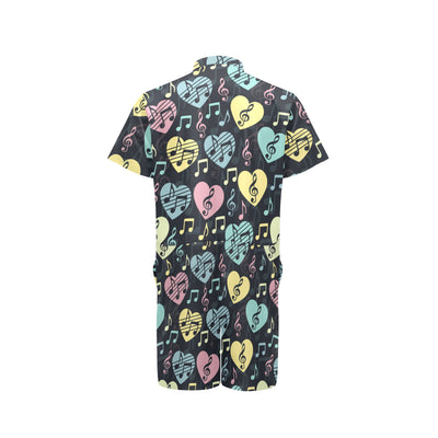 Music note Pattern Print Design A03 Men's Romper