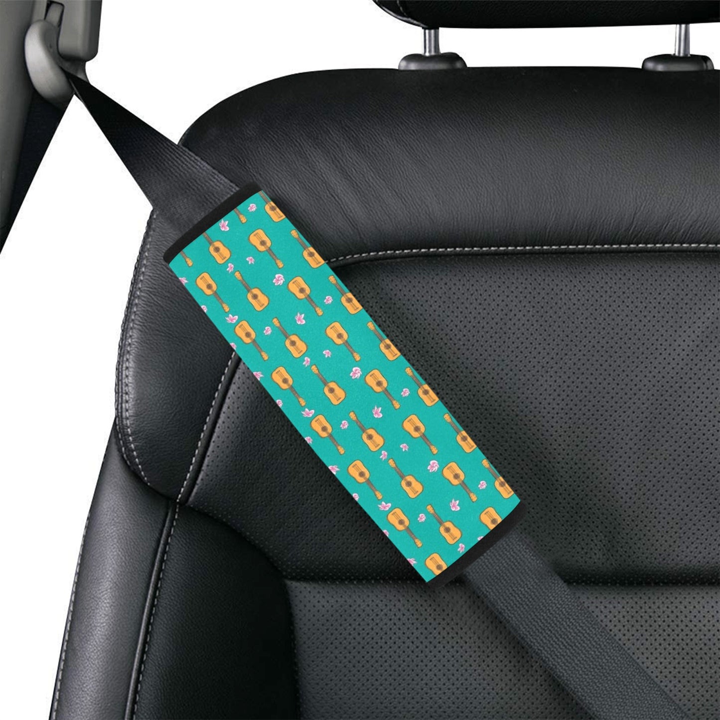 Ukulele Print Design LKS403 Car Seat Belt Cover