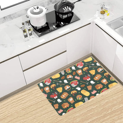 Agricultural Farm Print Design 02 Kitchen Mat