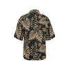 Brown Tropical Palm Leaves Women's Hawaiian Shirt