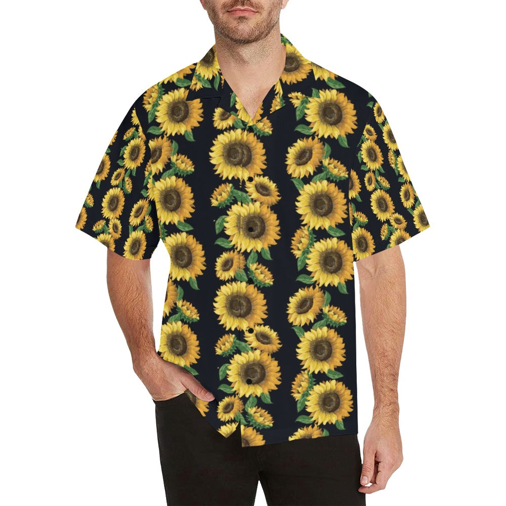 Sunflower Print Design LKS306 Men's Hawaiian Shirt