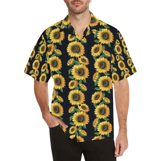 Sunflower Print Design LKS306 Men's Hawaiian Shirt