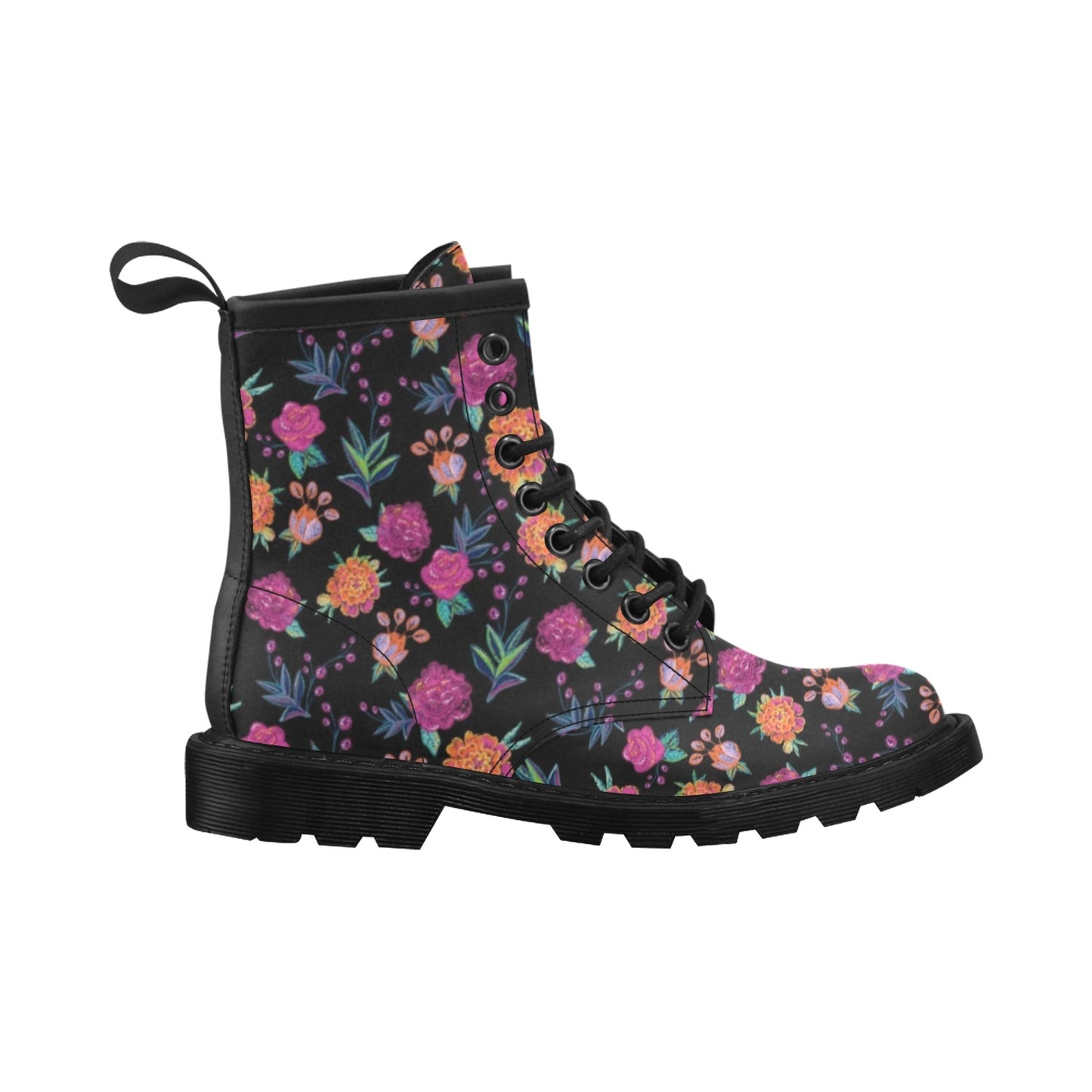 Marigold Pattern Print Design MR02 Women's Boots