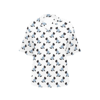 Scottish Terriers Print Design LKS3013 Women's Hawaiian Shirt