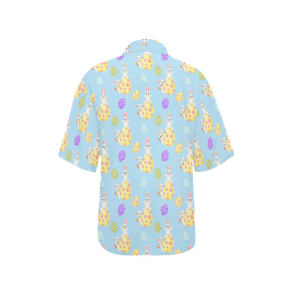 Easter Eggs Pattern Print Design RB015 Women's Hawaiian Shirt