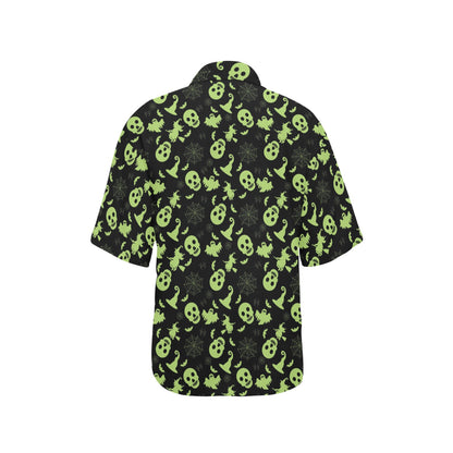 Witch Halloween Print Design LKS306 Women's Hawaiian Shirt