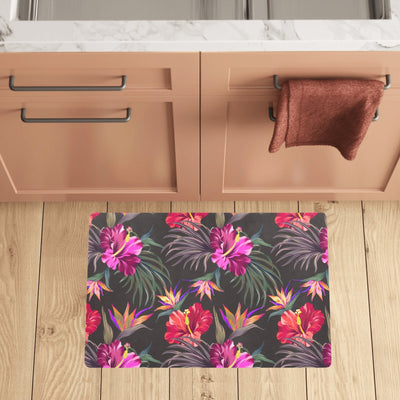 Hibiscus Pattern Print Design HB014 Kitchen Mat