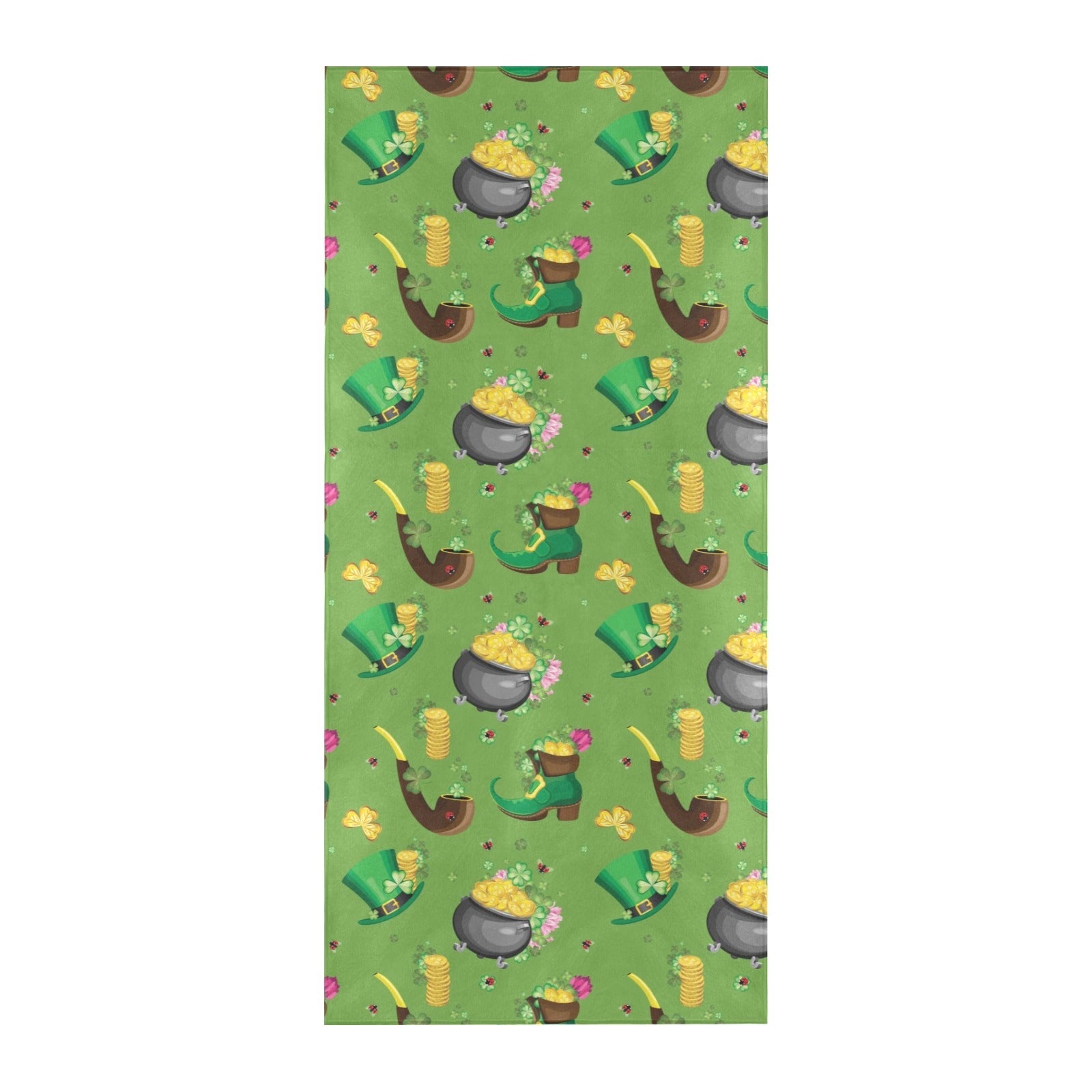 Shamrock Saint Patrick's Day Print Design LKS306 Beach Towel 32" x 71"