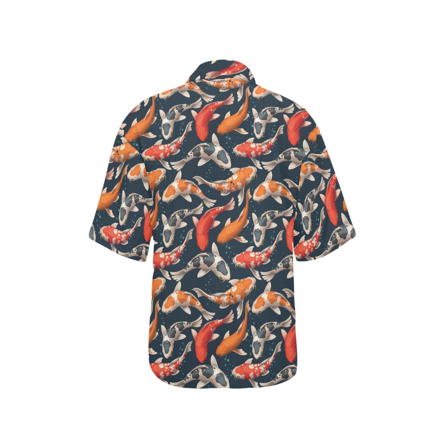 Koi Carp Cute Design Themed Print Women's Hawaiian Shirt