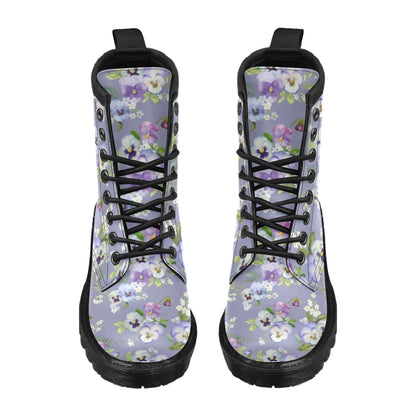 Pansy Pattern Print Design PS05 Women's Boots