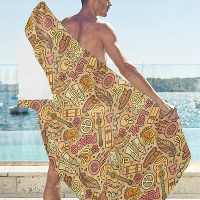 Hippie Print Design LKS305 Beach Towel 32" x 71"