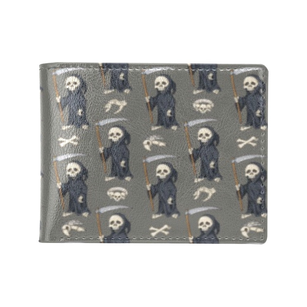 Skeleton Print Design LKS308 Men's ID Card Wallet