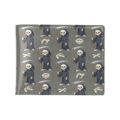 Skeleton Print Design LKS308 Men's ID Card Wallet