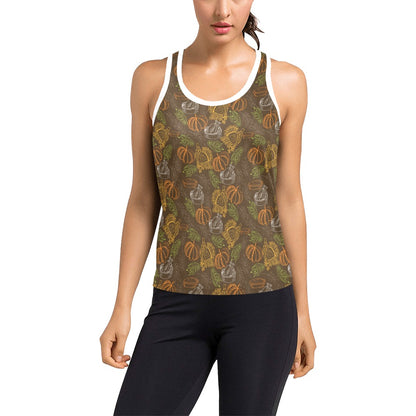 Thanksgiving Print Design LKS301 Women's Racerback Tank Top