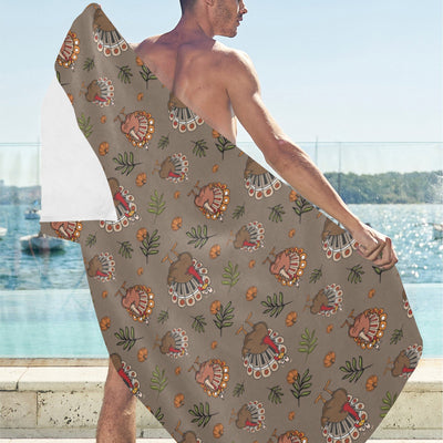 Thanksgiving Print Design LKS306 Beach Towel 32" x 71"