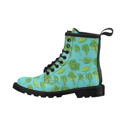 Spinach Print Design LKS301 Women's Boots