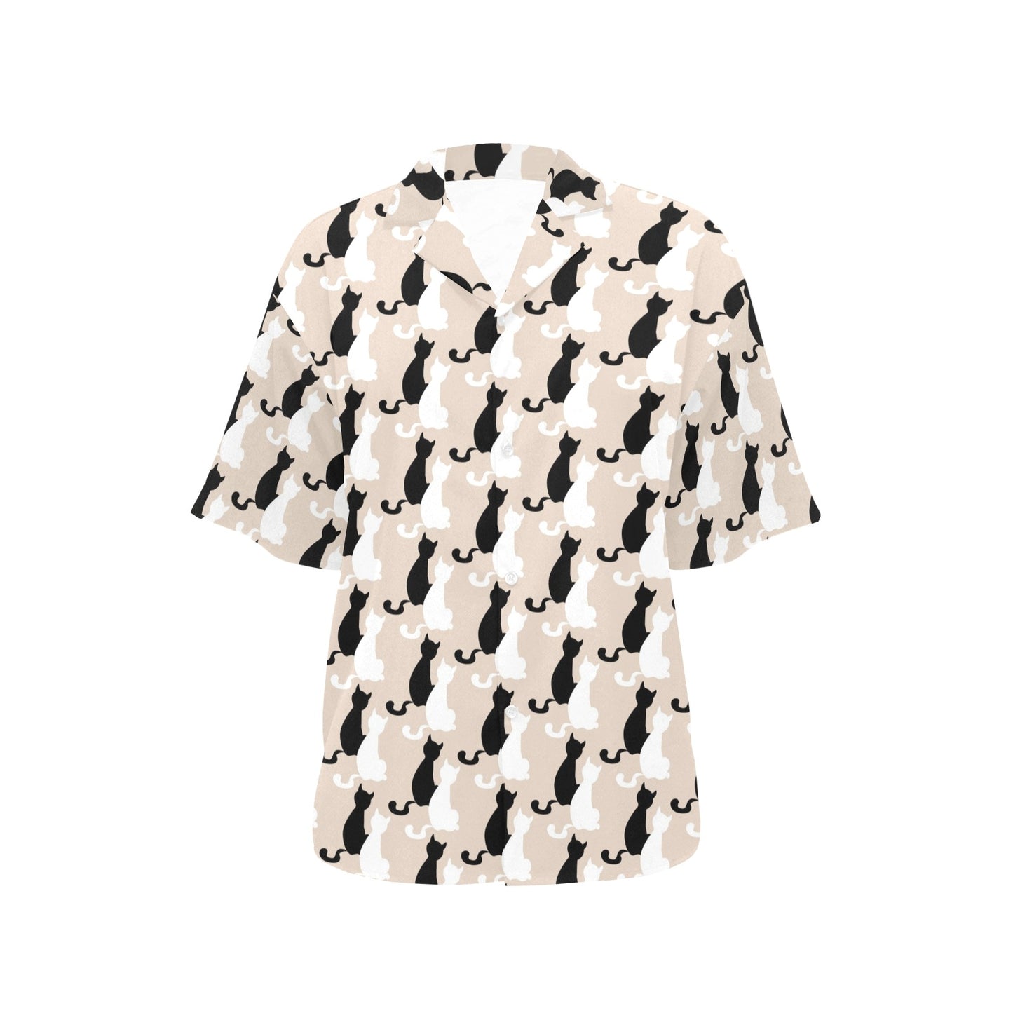 Cat Pattern Print Design 04 Women's Hawaiian Shirt