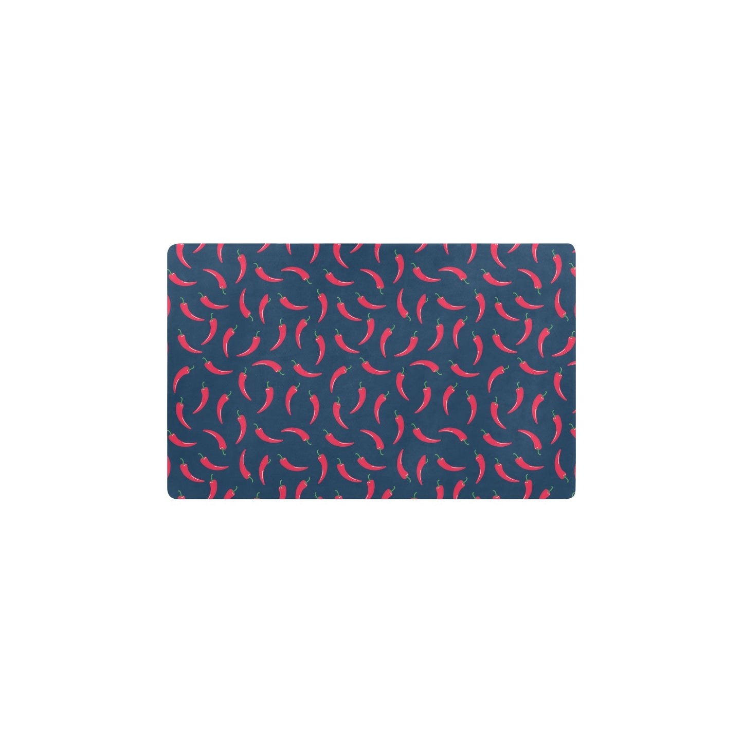 Chilli Pepper Pattern Print Design 03 Kitchen Mat