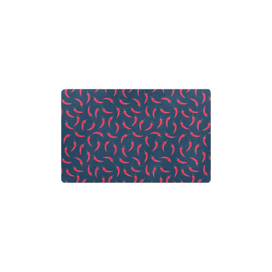 Chilli Pepper Pattern Print Design 03 Kitchen Mat