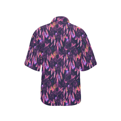 Dream catcher neon Women's Hawaiian Shirt