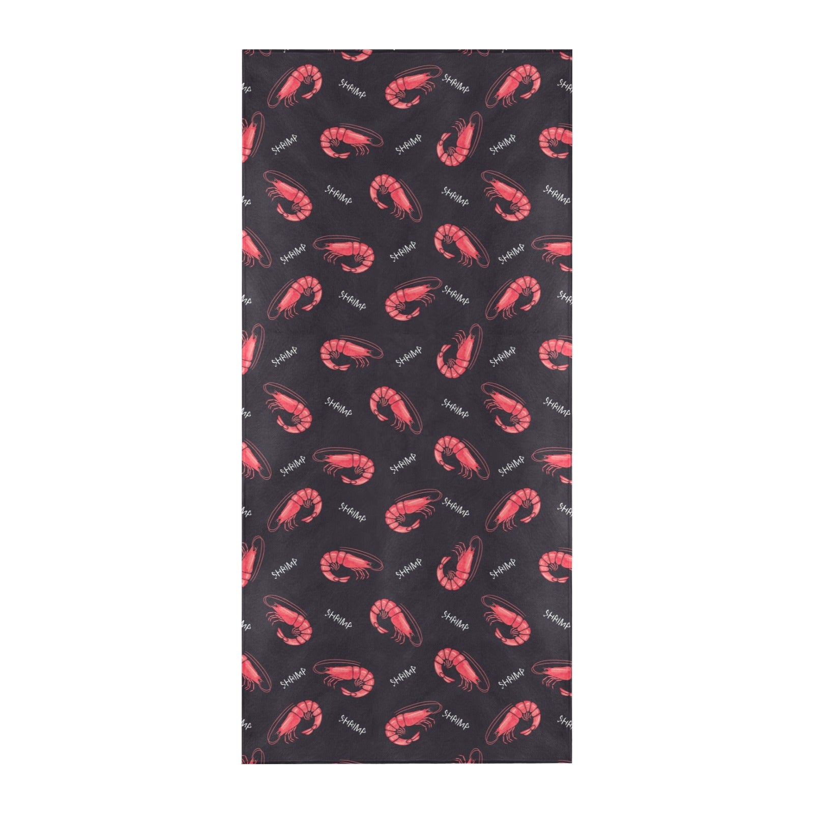 Shrimp Print Design LKS302 Beach Towel 32" x 71"