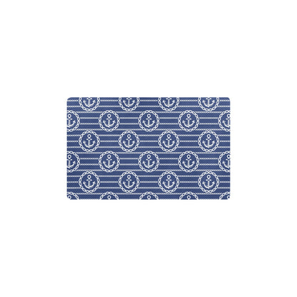 Anchor Stripe Pattern Kitchen Mat