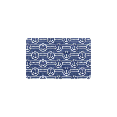 Anchor Stripe Pattern Kitchen Mat