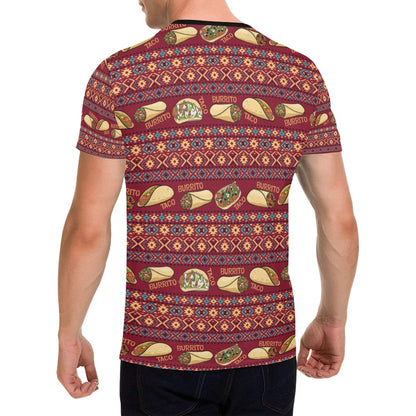 Burrito Taco Print Design LKS302 Men's All Over Print T-shirt