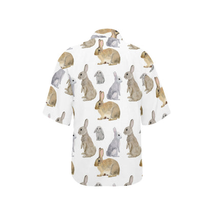 Rabbit Pattern Print Design 02 Women's Hawaiian Shirt