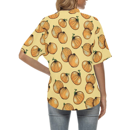 Onion Pattern Print Design A04 Women's Hawaiian Shirt